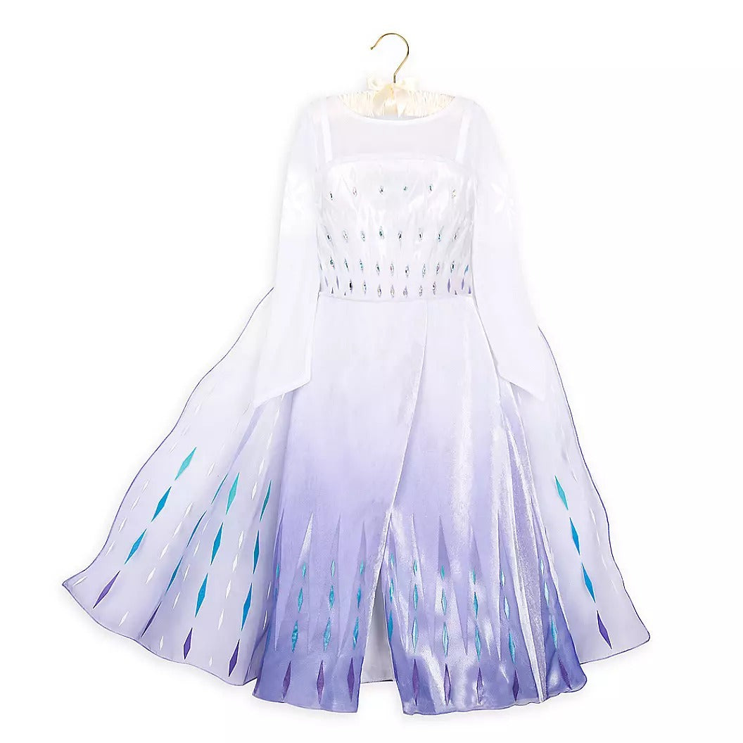Frozen 2 Girls Elsa Princess Long Sleeve Cosplay Costume Dresses With Cape For Party Holidays