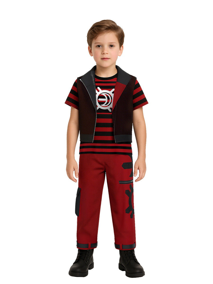 Red Vampire Tech Rebel Costume for Adults and Kids