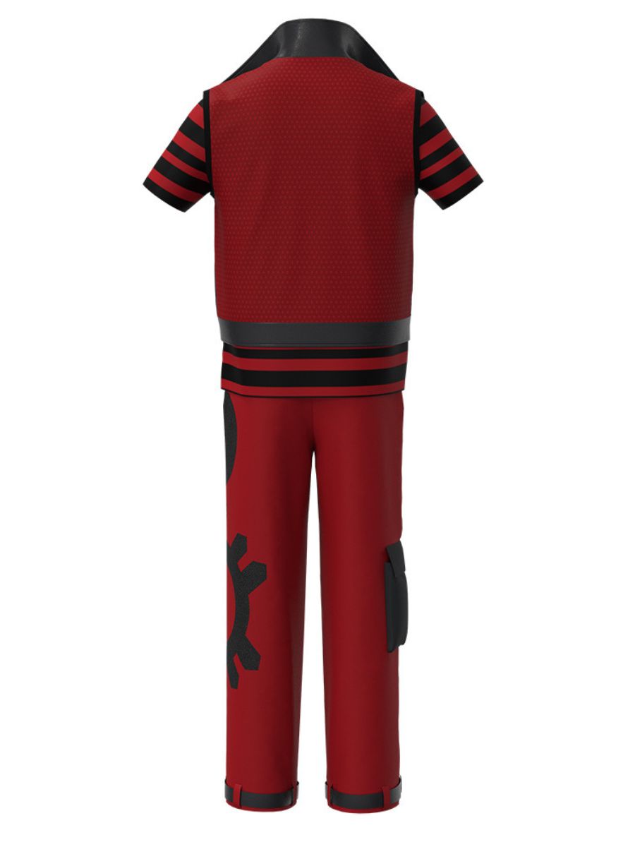 Red Vampire Tech Rebel Costume for Adults and Kids
