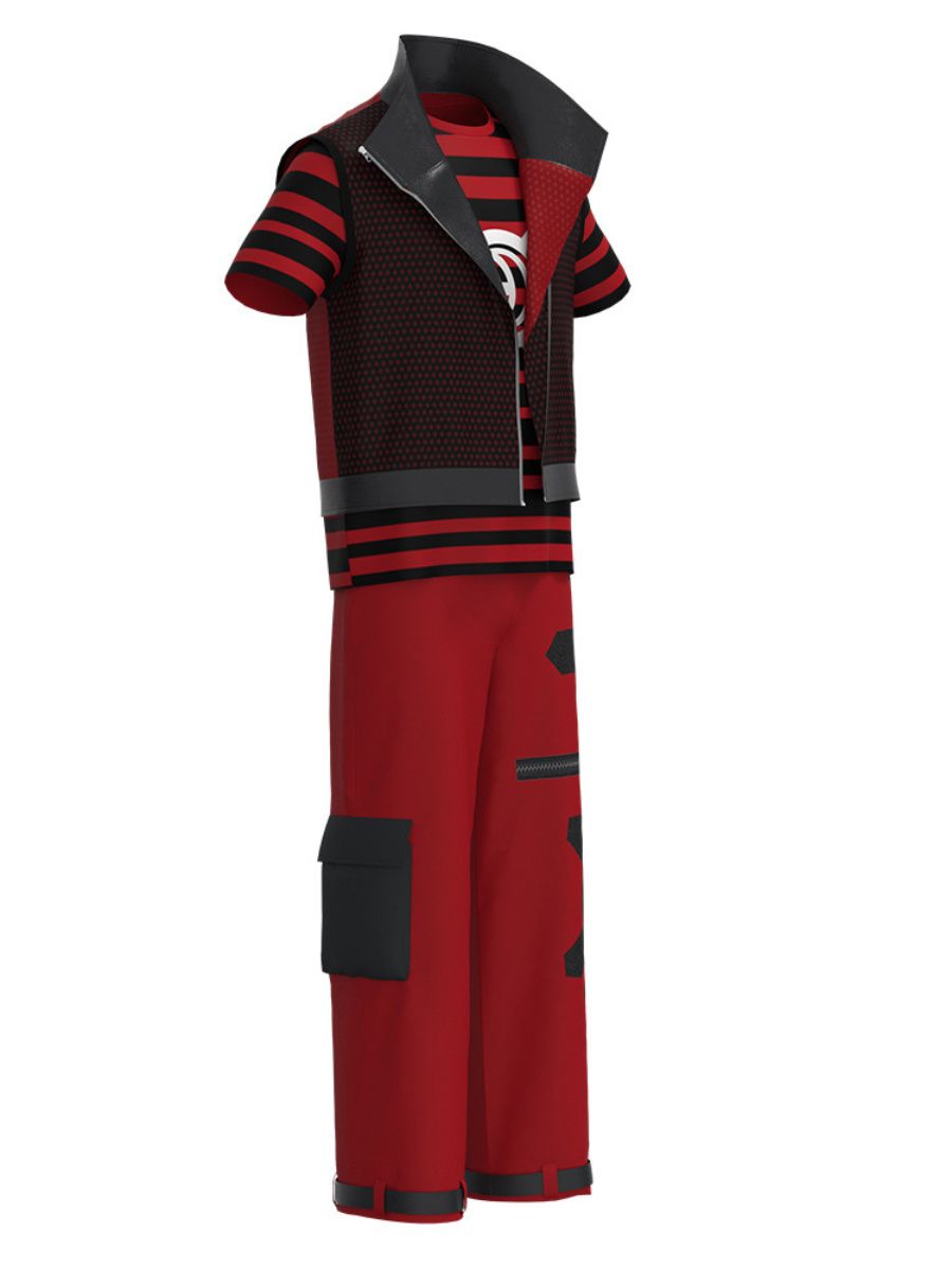 Red Vampire Tech Rebel Costume for Adults and Kids