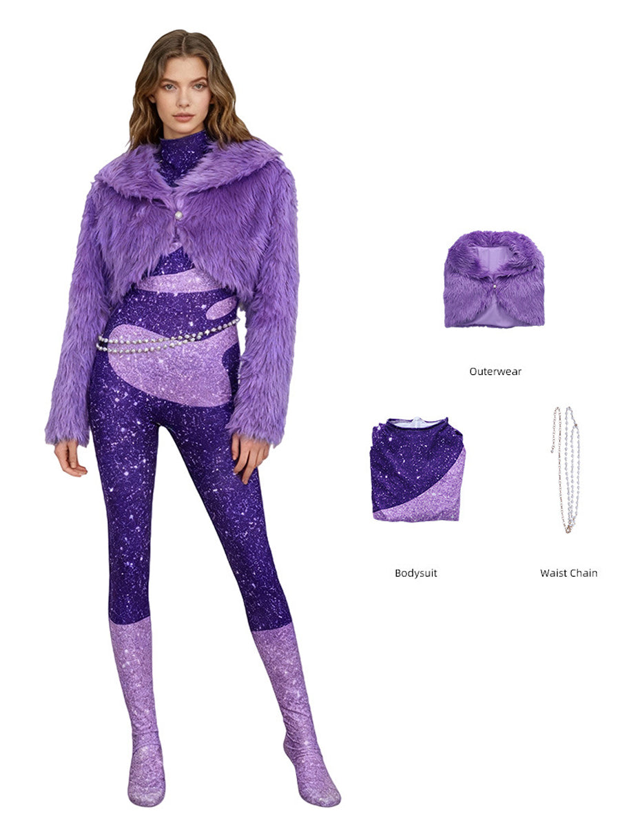 Purple Pop Star Stage Costume